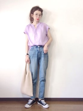 「NOLLEY'S」｜「アイテム（その他）」を使った、エリーさん（レディース・163cm）の春コーディネート