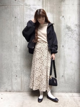 「pairpair」｜「アイテム（ブルゾン）」を使った、エリーさん（レディース・163cm）の冬コーディネート