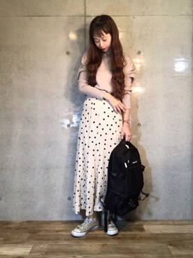 「Orobianco（オロビアンコ）のアイテム（腕時計）」を使った、エリーさん（レディース・163cm）の春コーディネート