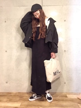 「MHL.」｜「アイテム（ワンピース/ドレス）」を使った、エリーさん（レディース・163cm）の春コーディネート