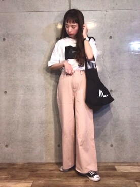 「MHL.」｜「アイテム（その他）」を使った、エリーさん（レディース・163cm）の春コーディネート