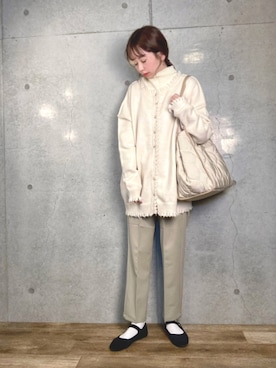 「AmbreNeige」｜「アイテム（バレエシューズ）」を使った、エリーさん（レディース・163cm）の冬コーディネート