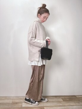 「crie conforto」｜「アイテム（その他）」を使った、エリーさん（レディース・163cm）の冬コーディネート