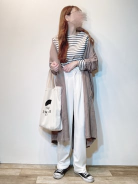 「crie conforto（クリーコンフォルト）のアイテム（ジャケット/アウター）」を使った、エリーさん（レディース・163cm）の春コーディネート