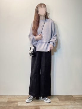 「AmbreNeige」｜「アイテム（チノパンツ）」を使った、エリーさん（レディース・163cm）の春コーディネート