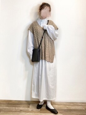 「AmbreNeige」｜「アイテム（バレエシューズ）」を使った、エリーさん（レディース・163cm）の春コーディネート