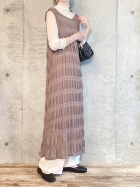 「4youstory（フォーユーストーリー）のアイテム（ワンピース）」を使った、エリーさん（レディース・163cm）の春コーディネート