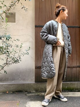 「NAF（ナフ）のアイテム（その他アウター）」を使った、CANALJEAN グランフロント店さん（レディース・158cm）の冬コーディネート