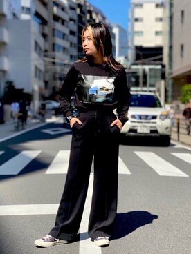 「Alpha Industries（アルファインダストリーズ）のアイテム」を使った、mchnさん（レディース・158cm）の秋コーディネート