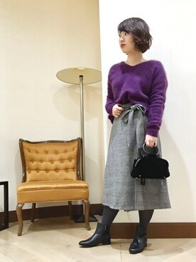 Marian サイドジップフラットショートブーツ を使った人気ファッションコーディネート Wear