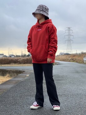 X-girl(エックスガール)の「X-girl x CHAMPION HOODIE(パーカー X-girl(エックスガール)の「X-girl x CHAMPION HOODIE(パーカー