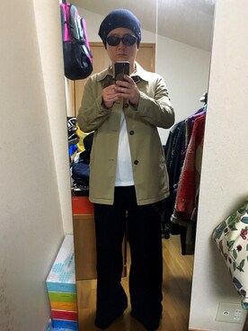 「SOPHNET.（ソフネット）のアイテム（ステンカラーコート）」を使った、YUUSUKE@ganeshaさん（メンズ・171cm）の春コーディネート
