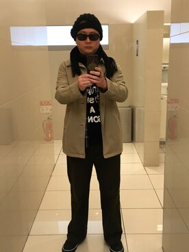 「SOPHNET.（ソフネット）のアイテム（ステンカラーコート）」を使った、YUUSUKE@ganeshaさん（メンズ・171cm）の春コーディネート