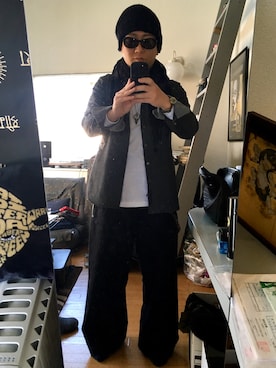「Y's（ワイズ）のアイテム（ニットキャップ/ビーニー）」を使った、YUUSUKE@ganeshaさん（メンズ・171cm）の冬コーディネート