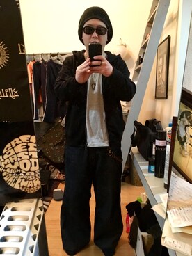 「HVC（エイチブイシー）のアイテム（トップス）」を使った、YUUSUKE@ganeshaさん（メンズ・171cm）の冬コーディネート