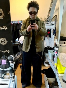 「BRIXTON（ブリクストン）のアイテム（ジャケット/アウター）」を使った、YUUSUKE@ganeshaさん（メンズ・171cm）の冬コーディネート