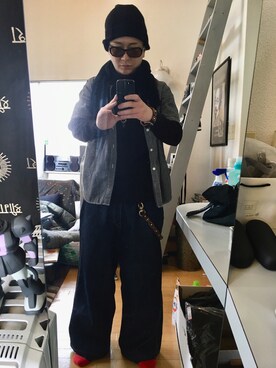 「Y's（ワイズ）のアイテム（ニットキャップ/ビーニー）」を使った、YUUSUKE@ganeshaさん（メンズ・171cm）の春コーディネート