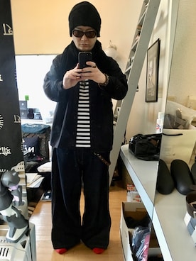「Y's（ワイズ）のアイテム（帽子）」を使った、YUUSUKE@ganeshaさん（メンズ・171cm）の春コーディネート