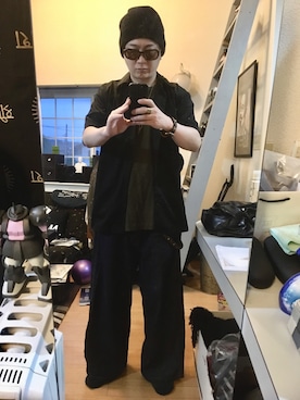 「Y's（ワイズ）のアイテム（帽子）」を使った、YUUSUKE@ganeshaさん（メンズ・171cm）の夏コーディネート