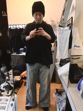 「Y's（ワイズ）のアイテム（帽子）」を使った、YUUSUKE@ganeshaさん（メンズ・171cm）の秋コーディネート