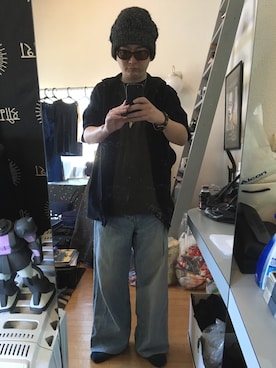 「MM6 Maison Margiela（ｴﾑｴﾑｼｯｸｽ ﾒｿﾞﾝ ﾏﾙｼﾞｪﾗ）のアイテム（帽子）」を使った、YUUSUKE@ganeshaさん（メンズ・171cm）の秋コーディネート