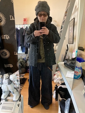 「MM6 Maison Margiela（ｴﾑｴﾑｼｯｸｽ ﾒｿﾞﾝ ﾏﾙｼﾞｪﾗ）のアイテム（帽子）」を使った、YUUSUKE@ganeshaさん（メンズ・171cm）の春コーディネート