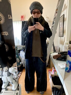 「MM6 Maison Margiela（ｴﾑｴﾑｼｯｸｽ ﾒｿﾞﾝ ﾏﾙｼﾞｪﾗ）のアイテム（帽子）」を使った、YUUSUKE@ganeshaさん（メンズ・171cm）の春コーディネート