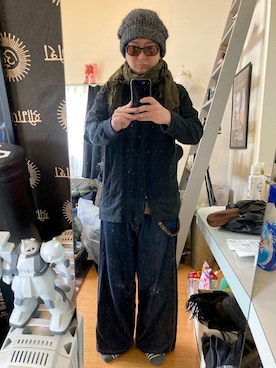 「MM6 Maison Margiela（ｴﾑｴﾑｼｯｸｽ ﾒｿﾞﾝ ﾏﾙｼﾞｪﾗ）のアイテム（帽子）」を使った、YUUSUKE@ganeshaさん（メンズ・171cm）の春コーディネート