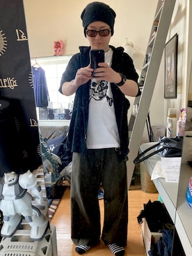 「wjk（ダヴルジェイケイ）のアイテム（帽子）」を使った、YUUSUKE@ganeshaさん（メンズ・171cm）の春コーディネート