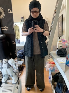 「wjk（ダヴルジェイケイ）のアイテム（帽子）」を使った、YUUSUKE@ganeshaさん（メンズ・171cm）の春コーディネート