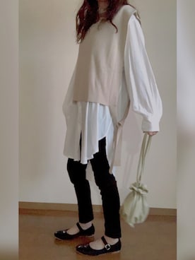 「GRL（グレイル）のストレッチスキニーパンツ（その他パンツ）」を使った、hi_roさん（レディース・160cm）の春コーディネート