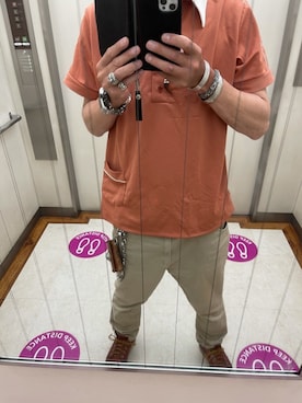 「チャイハネ（チャイハネ）のアイテム（チノパンツ）」を使った、だーはらさん（メンズ・176cm）の夏コーディネート