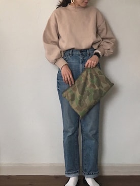 「BIMO（ビモ）のアイテム」を使った、Ryoさん（レディース・156cm）の冬コーディネート