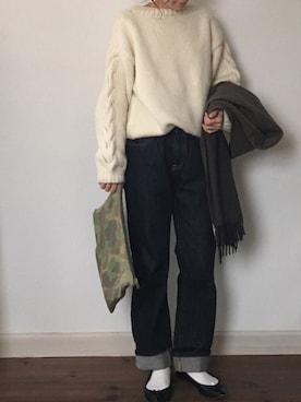 「BIMO（ビモ）のアイテム」を使った、Ryoさん（レディース・156cm）の冬コーディネート