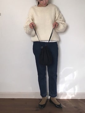 「韓国旅行」｜「アイテム（パンツ）」を使った、Ryoさん（レディース・156cm）の冬コーディネート