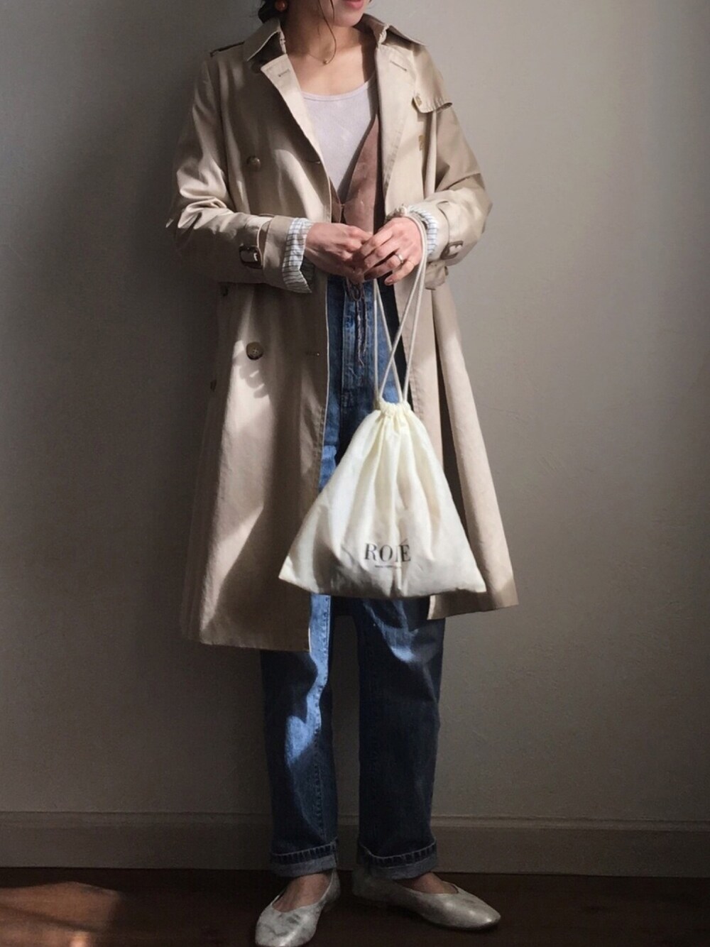 美品　IENA SLOBE*イエナ*コットンギャバ トレンチコート SLOBE IENA（スローブイエナ）の「《追加》コットンギャバ