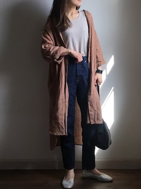 「シルバーシューズ」｜「アイテム（シャツワンピース）」を使った、Ryoさん（レディース・156cm）の春コーディネート