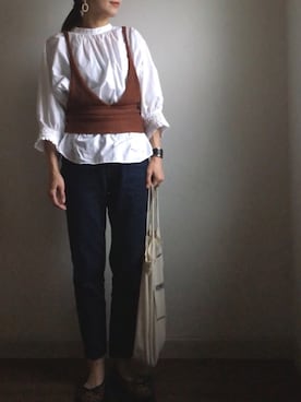 「ivory court（アイボリーコート）のアイテム」を使った、Ryoさん（レディース・156cm）の秋コーディネート