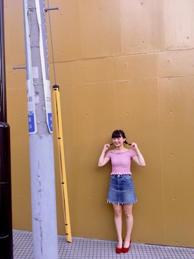 「原宿」｜「アイテム（パンプス）」を使った、カカさん（レディース・157cm）の夏コーディネート