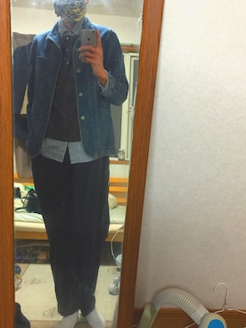 「Lands' End（ランズエンド）のアイテム（パンツ）」を使った、Akito（╹◡╹）さん（メンズ・183cm）の春コーディネート