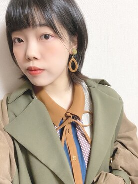 神咲有希乃さんの「コーデュロイスリーブコート」を使ったコーディネート