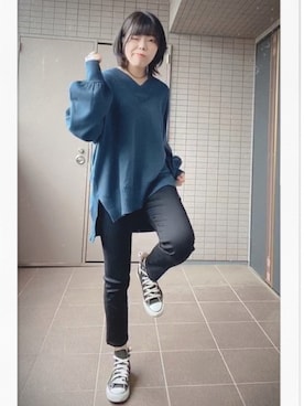 「archives（アルシーヴ）のアイテム」を使った、神咲有希乃さん（レディース・162cm）の春コーディネート