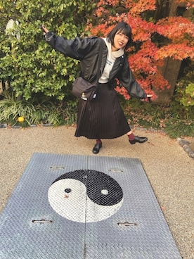 「REDYAZEL（レディアゼル）のアイテム（パーカー）」を使った、神咲有希乃さん（レディース・162cm）の冬コーディネート