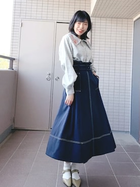 神咲有希乃さん（レディース・162cm）の春コーディネート