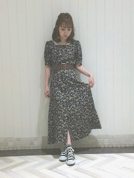 「太ベルト」｜伊織さん（レディース・155cm）の秋コーディネート
