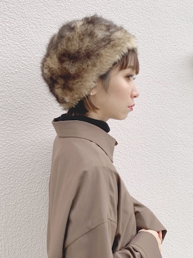 「Casselini（キャセリーニ）のアイテム（キャップ）」を使った、伊織さん（レディース・155cm）の冬コーディネート