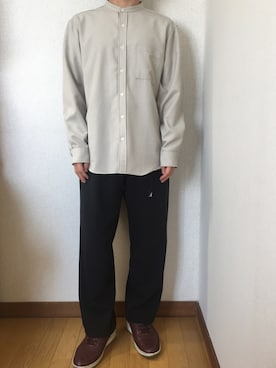 「KANGOL（カンゴール）のアイテム（パンツ）」を使った、yuさん（メンズ・163cm）の秋コーディネート