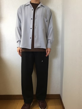「KANGOL（カンゴール）のアイテム（パンツ）」を使った、yuさん（メンズ・163cm）の秋コーディネート