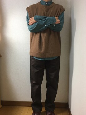 「SENSION（センション）のアイテム」を使った、yuさん（メンズ・163cm）の秋コーディネート