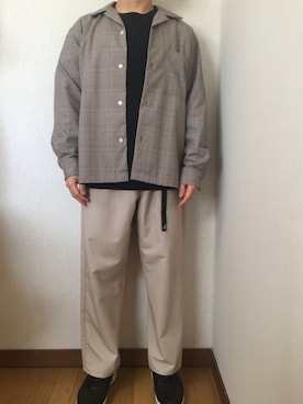 「KANGOL（カンゴール）のアイテム（パンツ）」を使った、yuさん（メンズ・163cm）の秋コーディネート